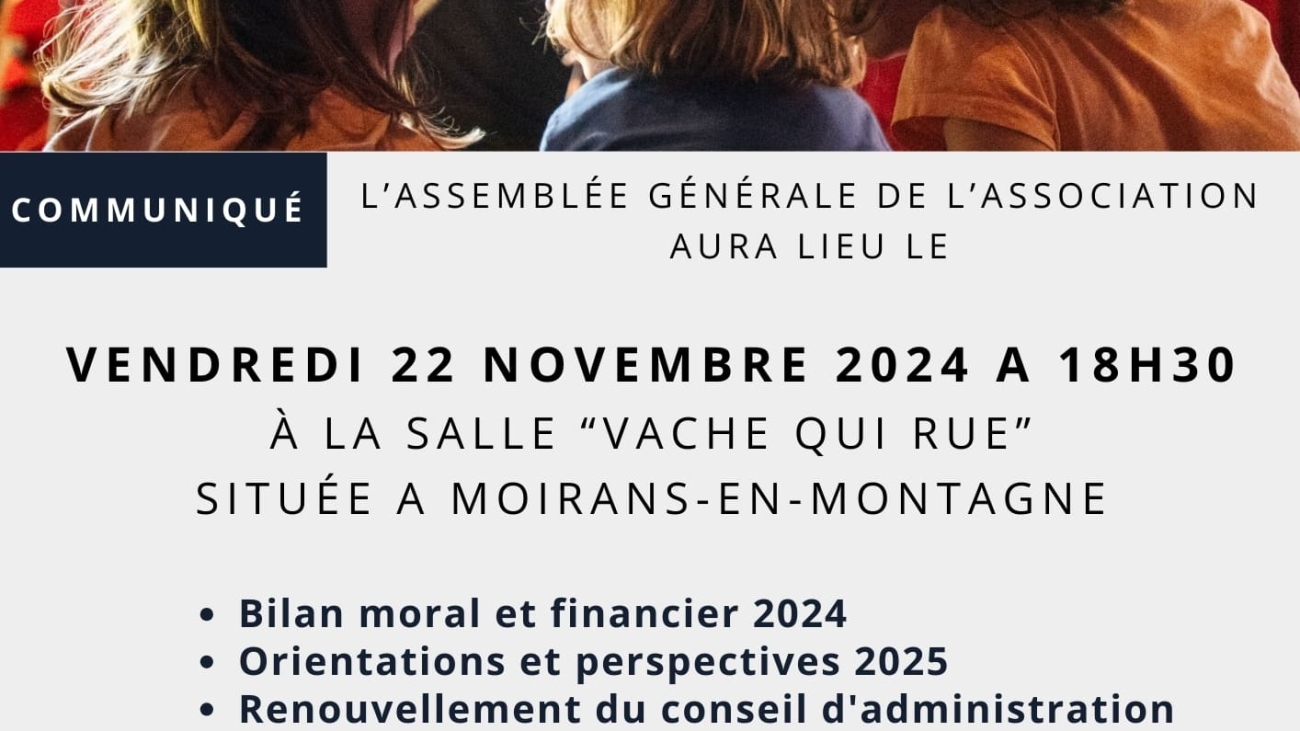 Communiqué sur la date de l'assemble générale de l'association idéklic pour 2025