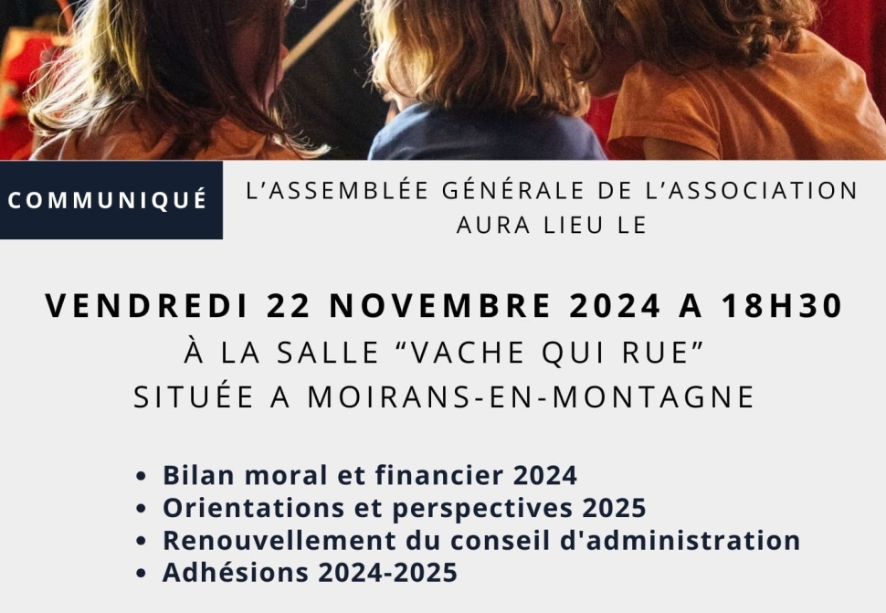 Communiqué sur la date de l'assemble générale de l'association idéklic pour 2025